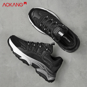 奥康官方正品男鞋2024春季新款休闲老爹鞋厚底增高休闲鞋软底跑鞋