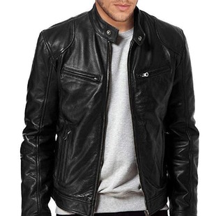 Motorcycle Biker 男PU皮衣 Jackets Leather Jacket Men Bomber