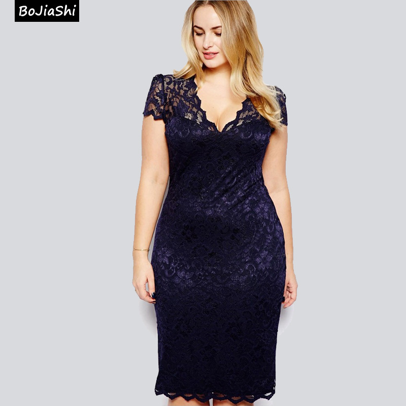 M-4XL大码女装plus size women summer new lace party dresses