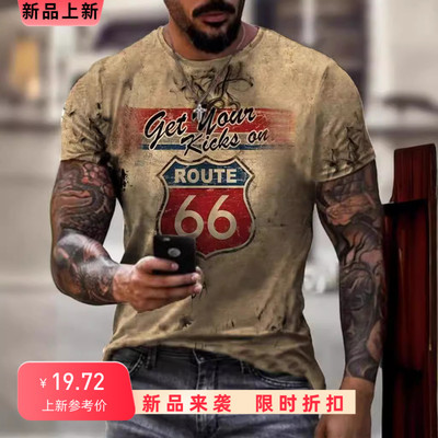 StreetwearRoute66PrintTee