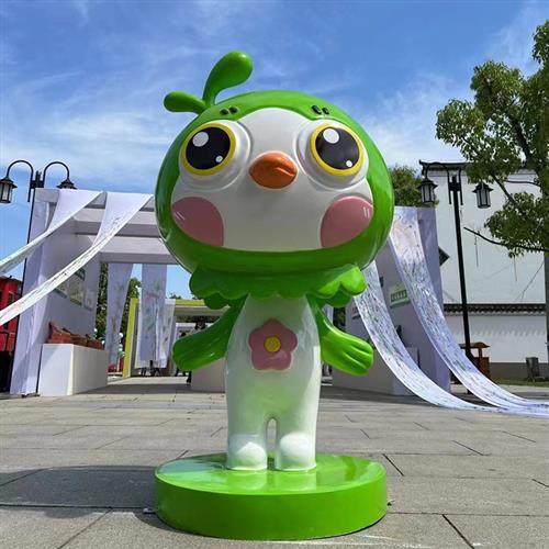 卡通雕塑定制大型商场奶茶店户外创意玻璃钢少数民族吉祥物摆件