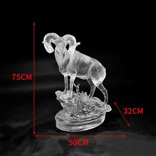 别墅庭院广场草坪景观抽象艺术品透明树脂户外梅花鹿雕塑摆件落地