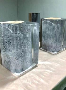 茶室铂晶透明茶墩水晶木墩坐墩坐凳边几软装工艺品家居家具定制