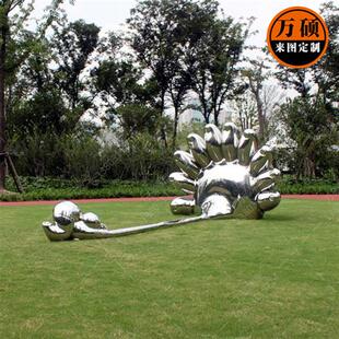 不锈钢园林景观雕塑制作镜面不锈钢金属抽象雕塑公园地产摆件