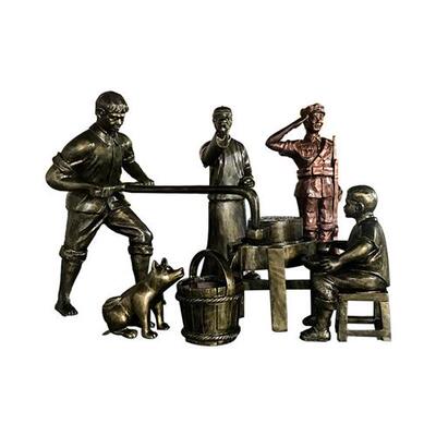 玻璃钢仿铜雕像雕塑文化街主题场馆景观摆件铸铜写实人物大师制作
