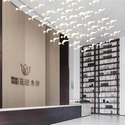 设计师创意个性现代简约复式楼梯售楼部沙盘吧台工程玻璃小鸟吊灯,家装灯饰光源,客厅吊灯,淘宝优惠券,粉丝福利购,淘宝优惠卷