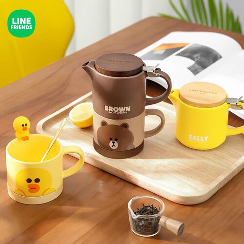 LINE FRIENDS茶具套装陶瓷茶壶家用大容量功夫茶具单壶泡茶杯子