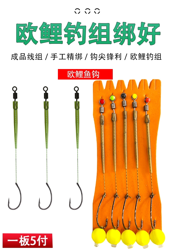 欧鲤线组反底钓线组抛竿远投巨物青鱼钓组反离底浮球珠珠欧式鲤.