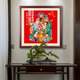 福禄寿三星挂画中堂画农村堂屋客厅装 饰画进门财神壁画大气方画