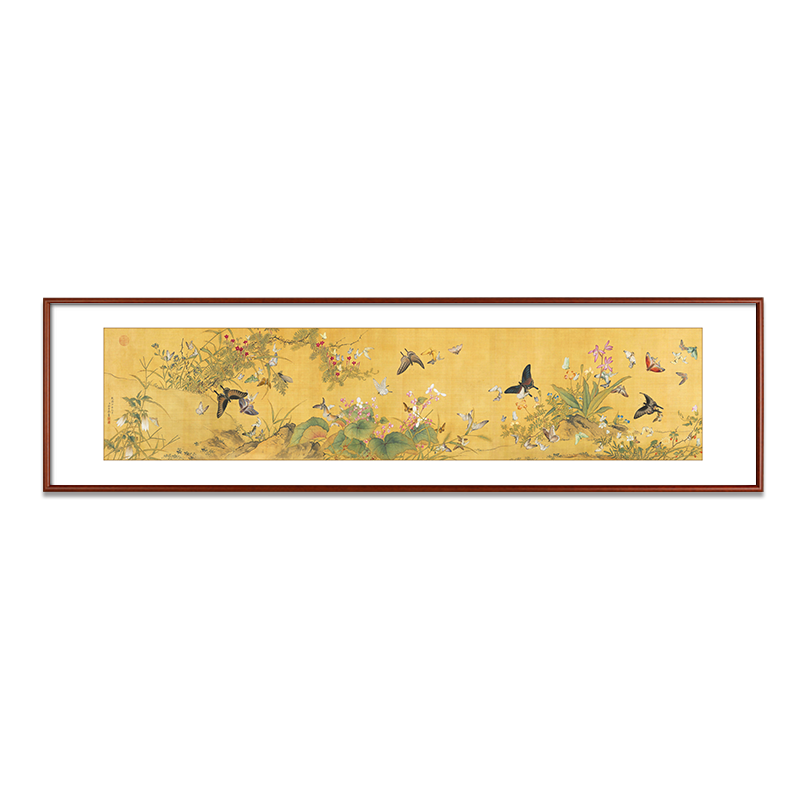 百蝶图玉兰花客厅装饰画