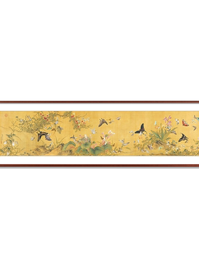 百蝶图玉兰花客厅装饰画