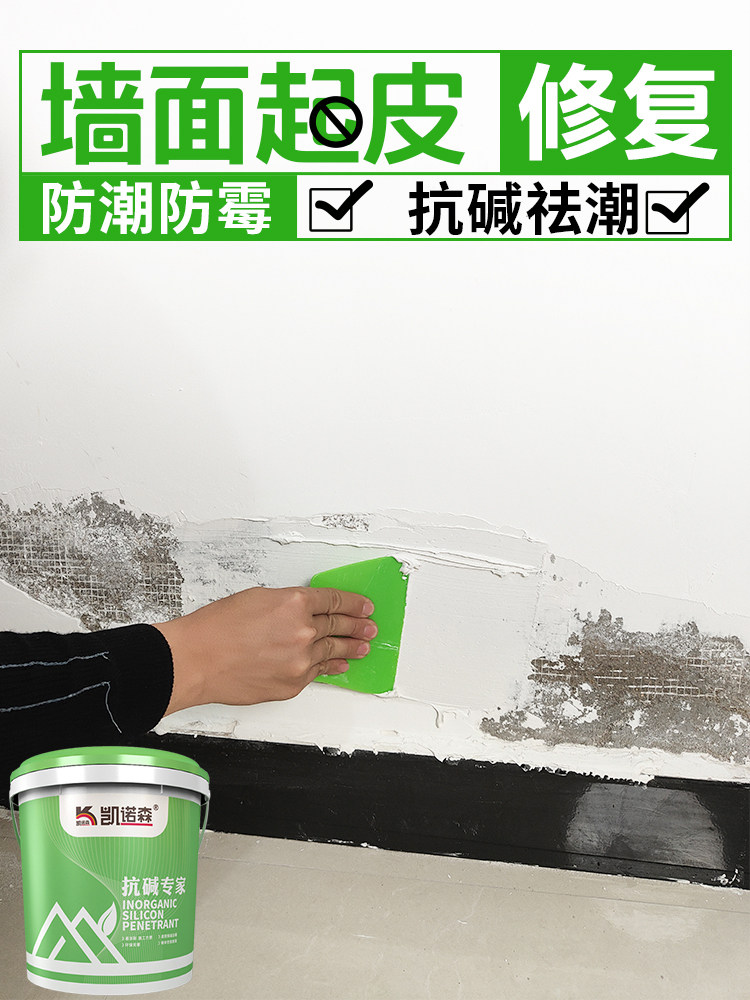 墙面潮湿起皮脱落克星墙面反碱起碱处理修覆返潮发霉防霉修补腻子