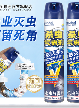 全球仓杀虫剂家用室内蚊子苍蝇管道蚂蚁灭蚊喷雾非无毒蟑螂药气雾
