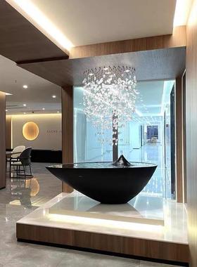 创意玻璃钢庭院流水摆件落地装饰品会所酒店大厅循环水景观造景