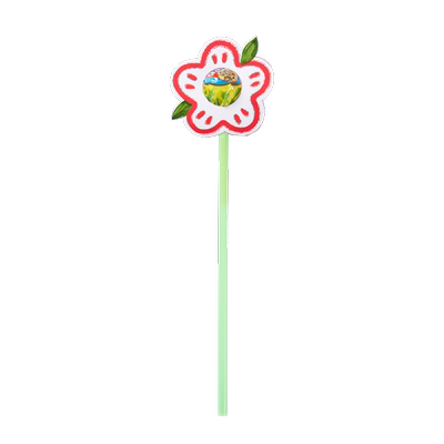 儿童手工diy小红花棒棒糖包装壳