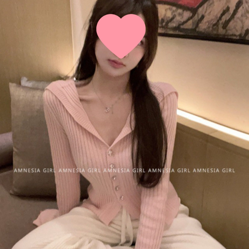 2026年春季新款粉色V领雪花水长袖上衣毛衣针织单排扣气质开衫女,女装/女士精品,毛针织衫,淘宝优惠券,粉丝福利购,淘宝优惠卷