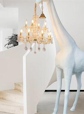 长颈鹿落地灯创意玻璃纤维现代简单易懂豪华高端装饰大型流行雕塑