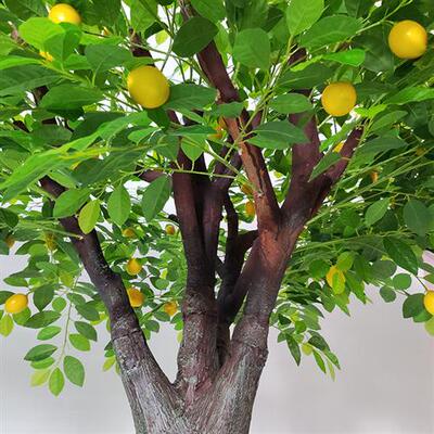 仿真柠檬树大型室内仿生树假林檬树景观工程造景果树人工造柠檬树