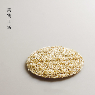 日式手工丝瓜络吸水垫杯托养壶垫