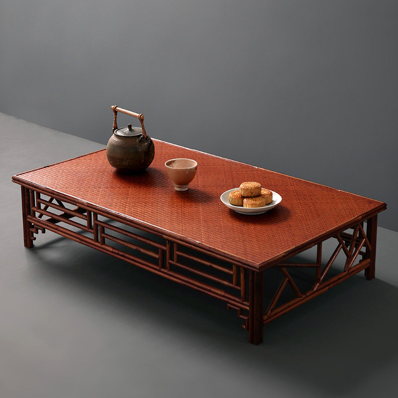 湘妃竹幽兰茶桌案几小茶几 展示茶台案台中式陈设茶具收纳