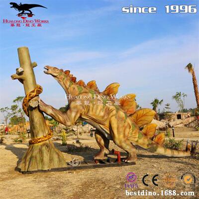 自贡恐龙工厂制作仿真恐龙模型剑龙推树可动可叫节庆活动产品