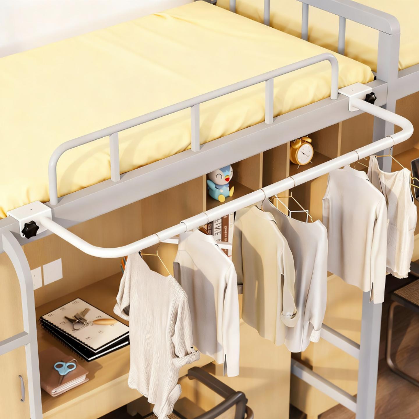 宿舍上铺衣杆可伸缩床边挂衣物宿舍好物开学学生床边置物