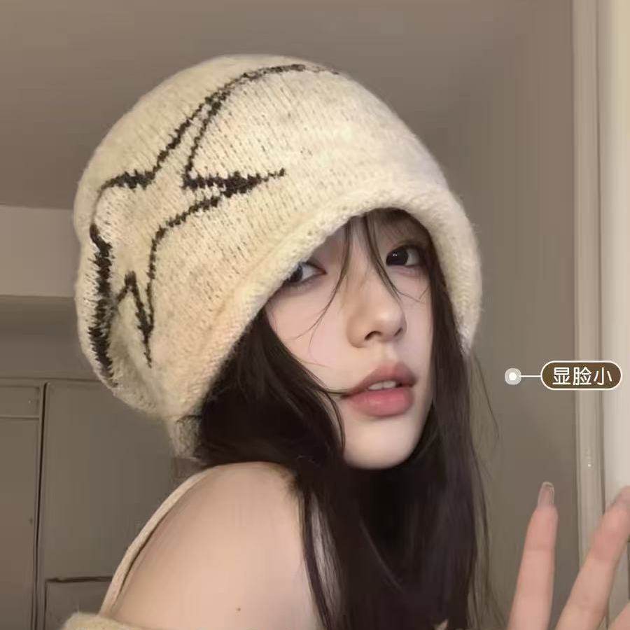 美式复古卷边针织堆堆帽大头围显脸小冷帽女款2026新款百搭毛线帽,服饰配件/皮带/帽子/围巾,帽子,淘宝优惠券,粉丝福利购,淘宝优惠卷