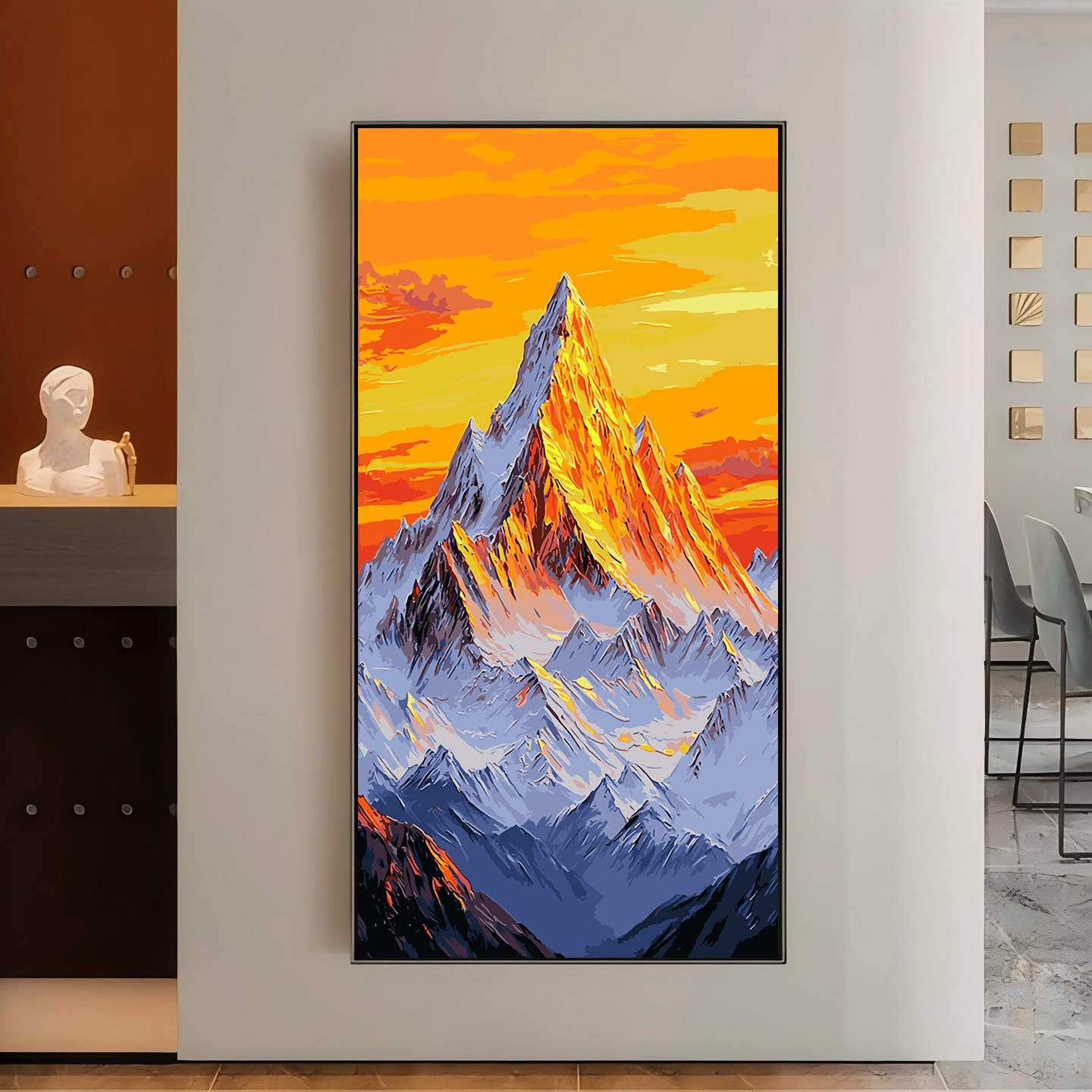 数字油画diy竖版名画大尺寸油画图片