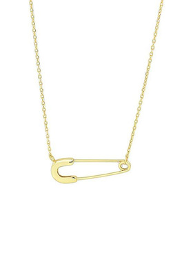 2024亚马逊欧美跨境新款安全别针吊坠项链时尚小众气质百搭饰品