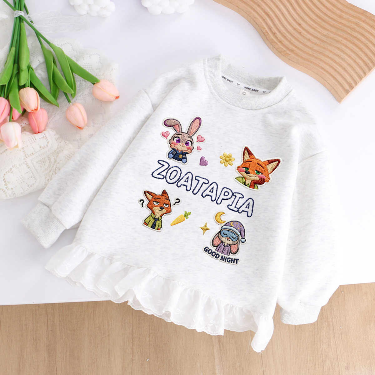 女童纯棉卡通卫衣2026春秋冬新年款韩版加绒朱迪库洛米美乐蒂上衣