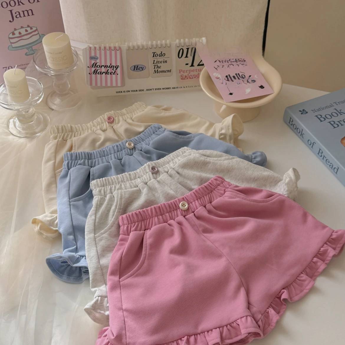 女童短裤夏装纯棉宽松网红薄款