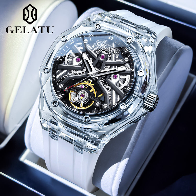 GELATU/格拉图正品牌男士手表男款2026年新款镂空全自动机械表名