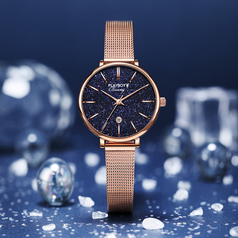 正品牌女士手表女款2026年新款全自动石英表腕表名式气质个性网袋