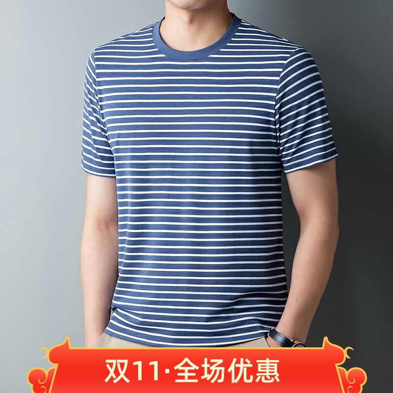 时尚都市2024年夏季圆领宽松型男装T恤短袖潮流时尚帅气