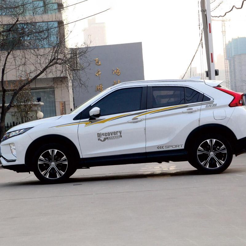 适用于三菱奕歌车贴改装汽车装饰全车身贴腰线车门贴纸彩条拉花