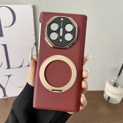 适用华为MateXTs非凡大师手机壳磁吸支架Mate XT三折叠屏镜头全包防摔保护套带双中轴外壳xt真皮后壳男女新款