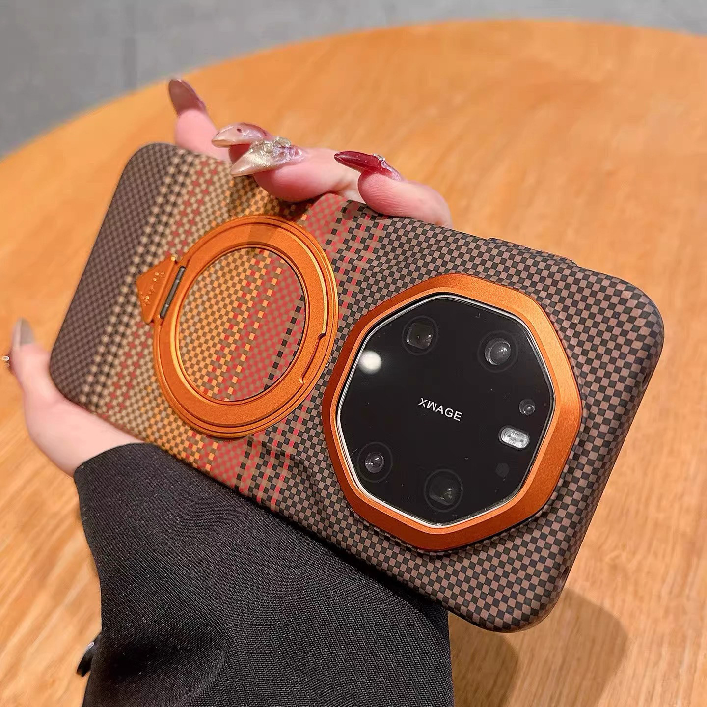 适用华为mate80rs非凡大师手机壳新款Mate80promax全包超薄防摔碳纤维纹保护套80磁吸旋转支架高级感男女外壳