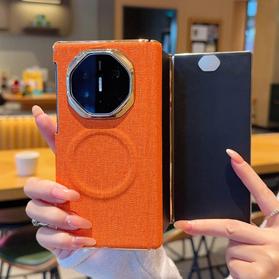 适用华为MateXTs非凡大师手机壳新款metax7中轴铰链全包超薄防摔保护套mtx6带磁吸布纹外壳x5简约高级x3男女p