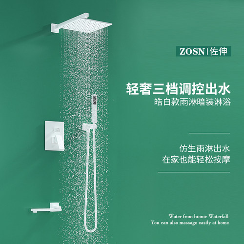 佐伸入墙式铜材暗装淋浴