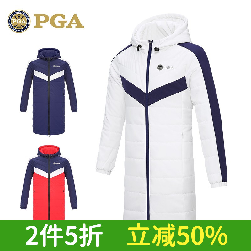 美国PGA高尔夫男童长款连帽棉衣