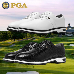 英伦风运动鞋 男鞋 鳄鱼纹头层牛皮golf防侧滑 高尔夫球鞋 美国PGA