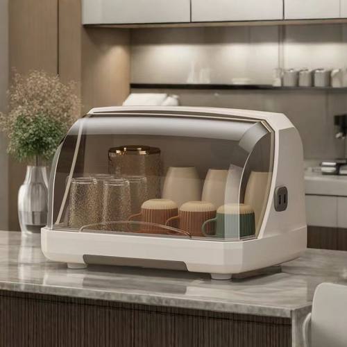 桌面杯子收纳置物架水杯收纳盒防尘玻璃茶杯托盘沥水架子家用杯架