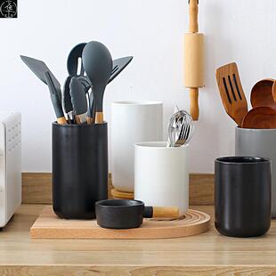 Ceramic chopstick holder kitchen utensil storage bottle