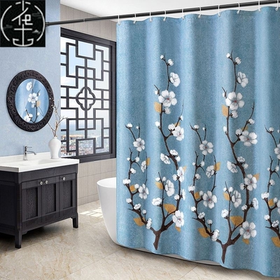Bathroom shower curtain door partition waterproof cloth