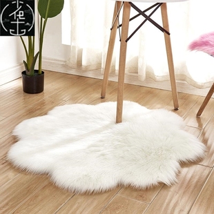 Fur Wool Carpet Antiskid Sheepskin Faux Indoor Rug Soft