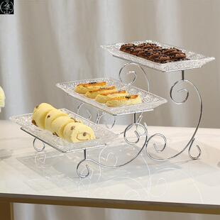 layer cake style rack dessert glass tray European fruit