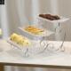 rack style European tray glass fruit cake layer dessert