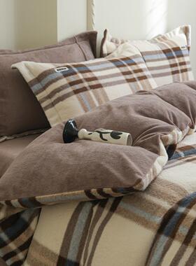 Warm cashmere bed sheet set bedcover bedflat fleece bedding