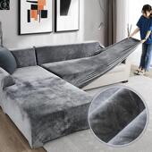 Elastic Shaped Plush Velvet For Cover Room Sofa Living
