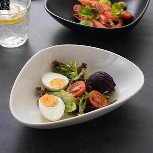 9.25  Triangle Salad Bowl Restaurant Ceramic Tableware